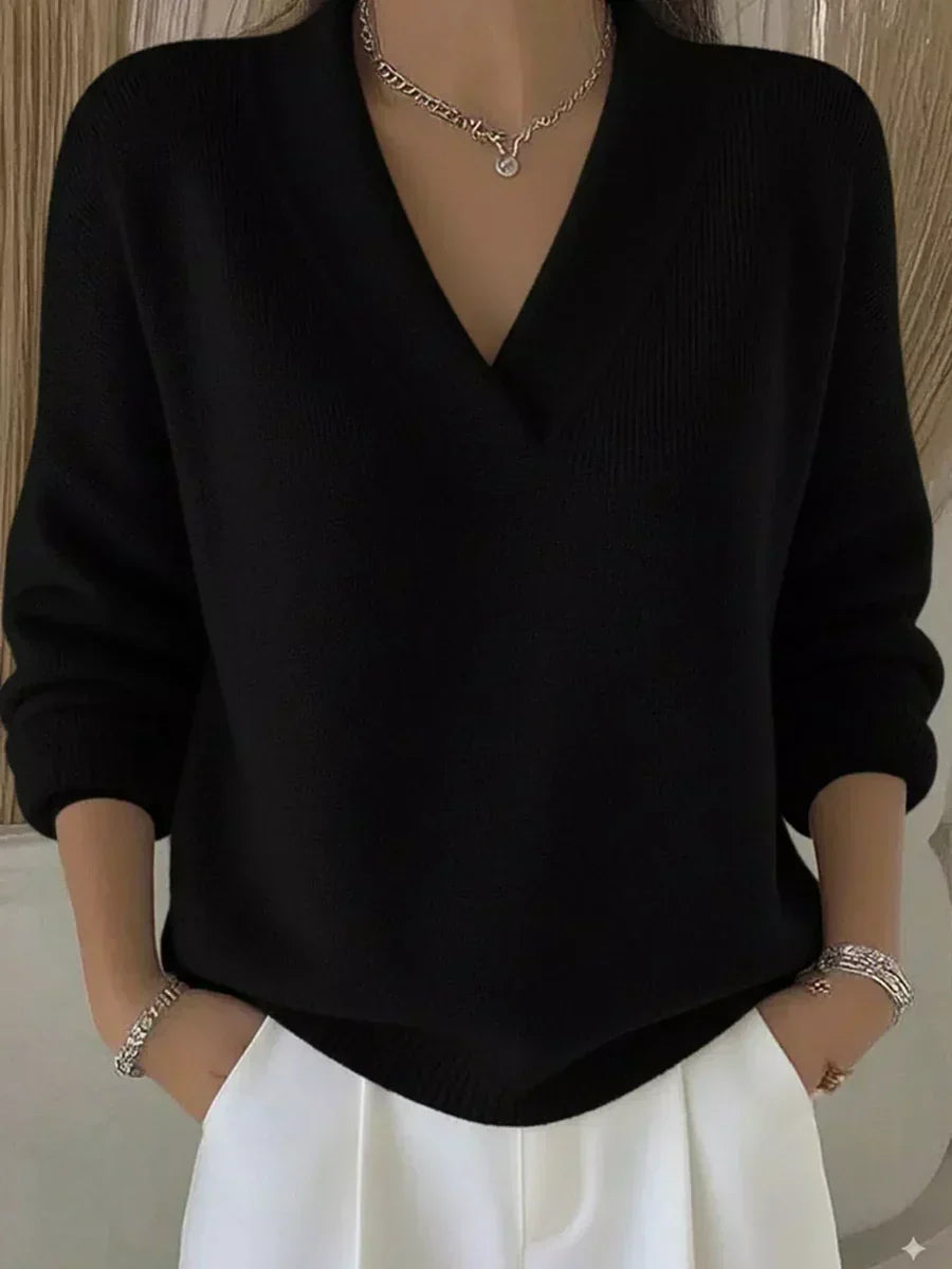 Violeta | Jersey holgado con cuello en V