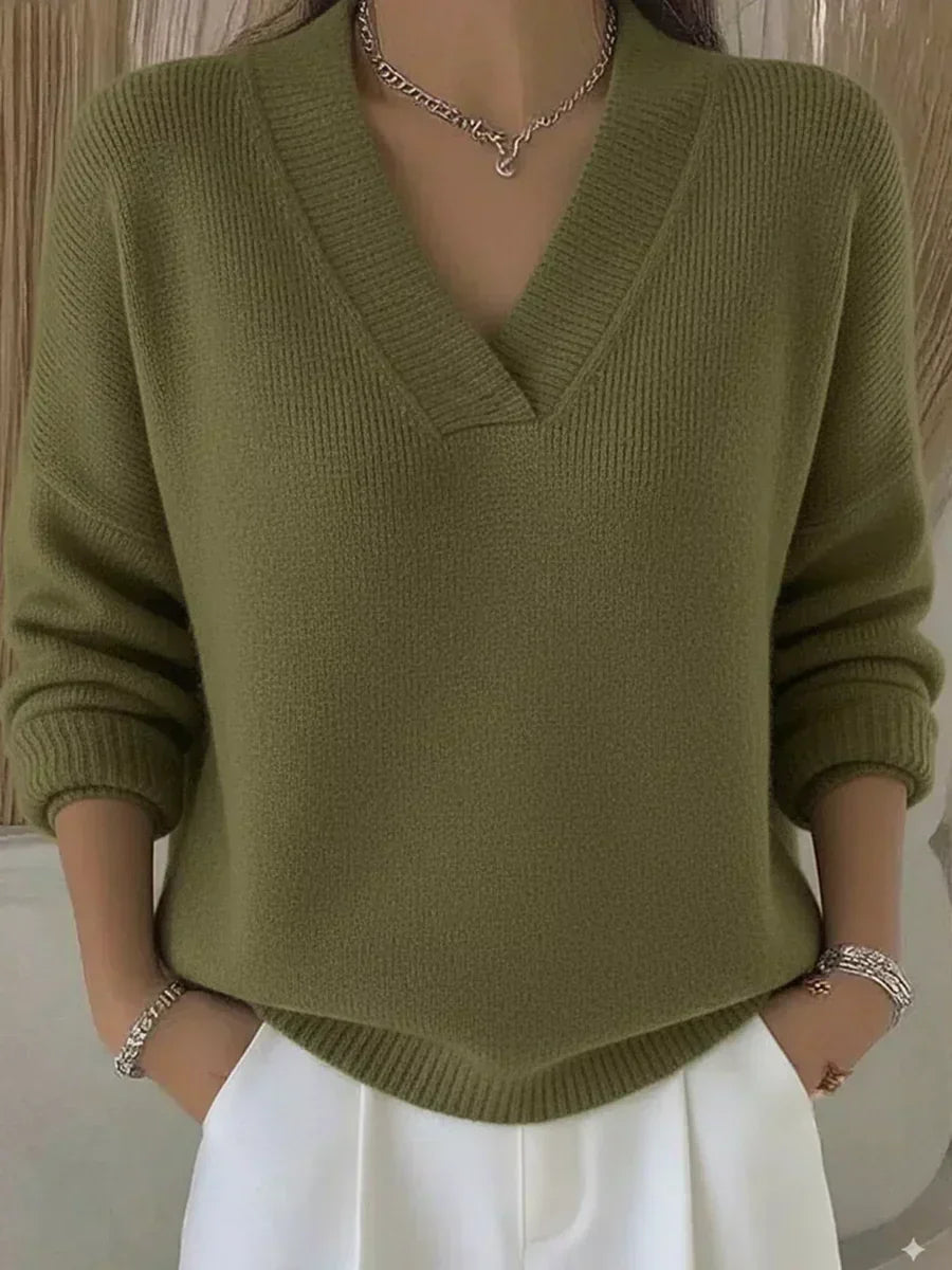 Violeta | Jersey holgado con cuello en V