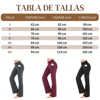 Diana - Pantalón de cintura alta elástico y corte ancho