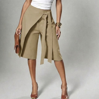Mía - Elegantes pantalones culotte con lazo