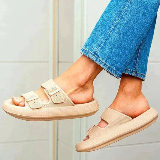 Luna - Sandalias acolchadas con doble cierre