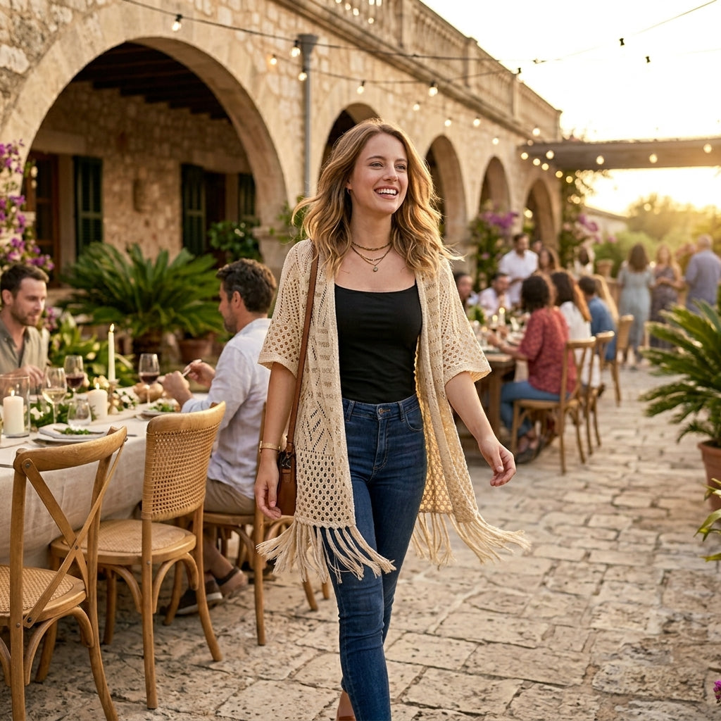 Alba - Cárdigan calado de verano