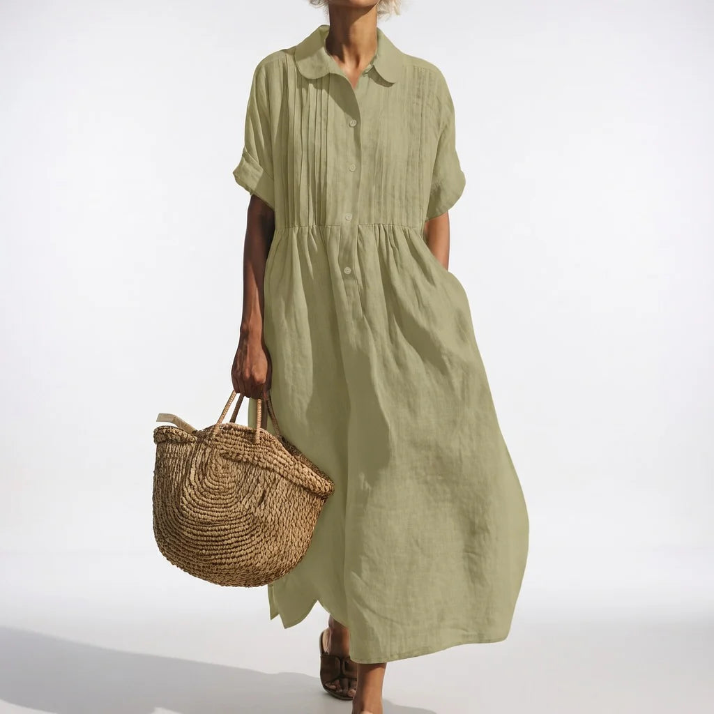 Lisandra - Vestido camisero fluido de verano