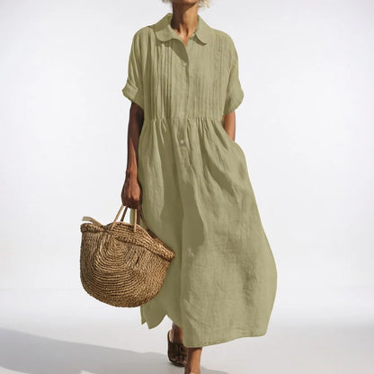 Lisandra - Vestido camisero fluido de verano