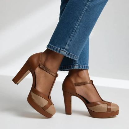 Malena - Tacones retro elegantes con sujeción ergonómica