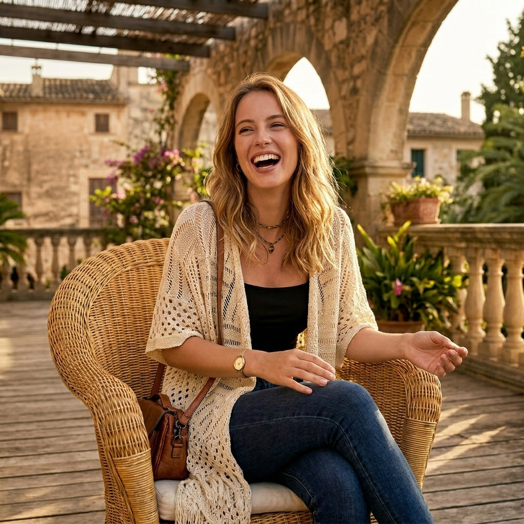 Alba - Cárdigan calado de verano