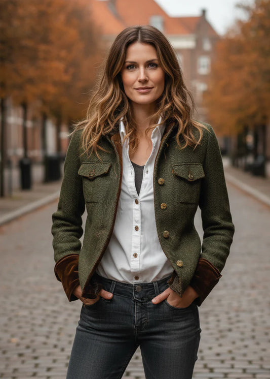 Daniela - Chaqueta elegante con detalles de terciopelo