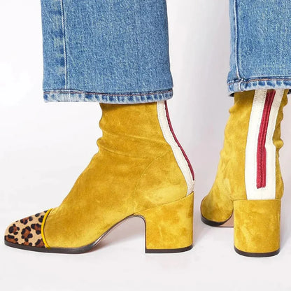 Isara - Botines elegantes de tacón cuadrado