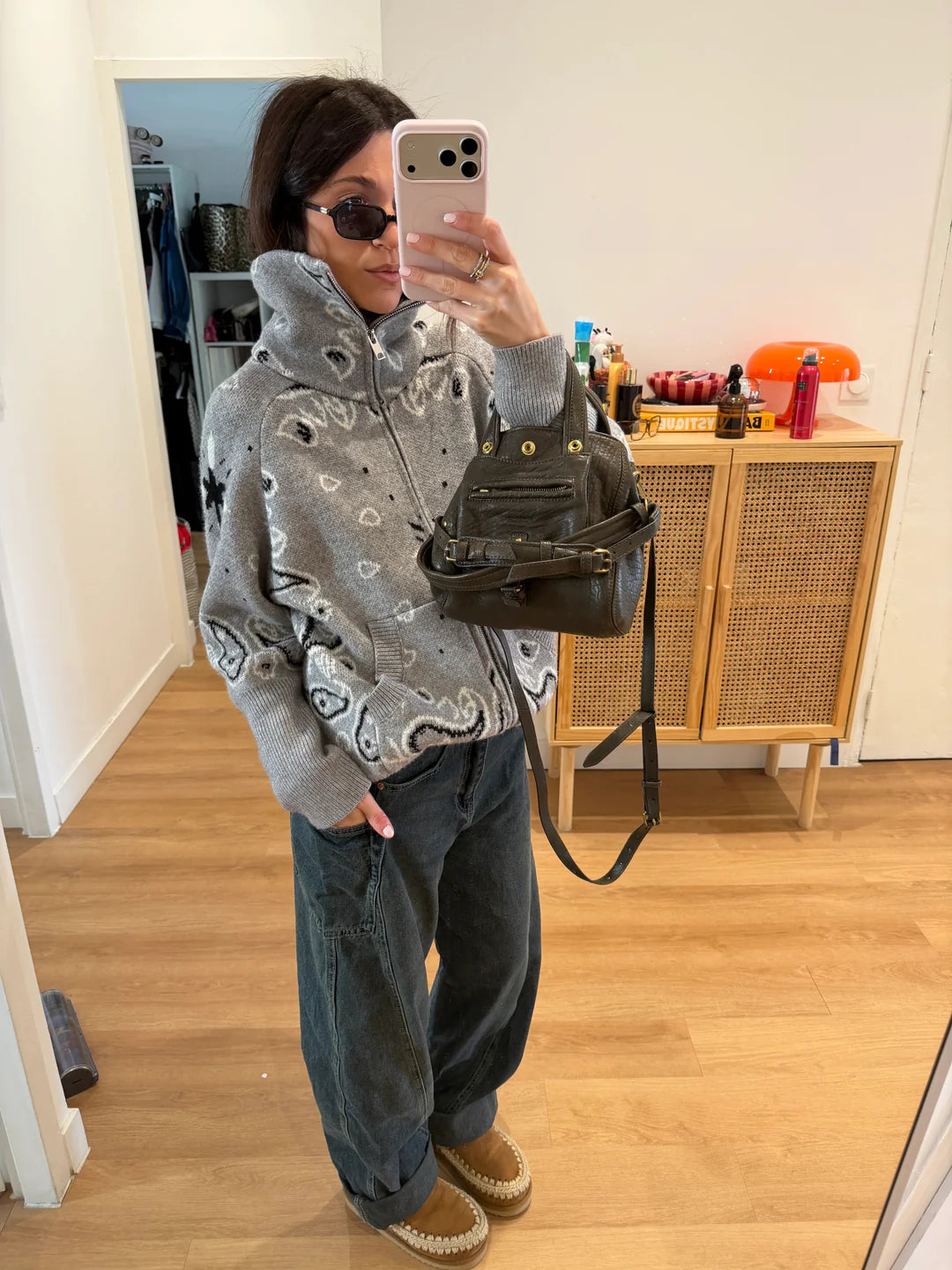 Aitana – Jersey de punto con cuello alto y cremallera