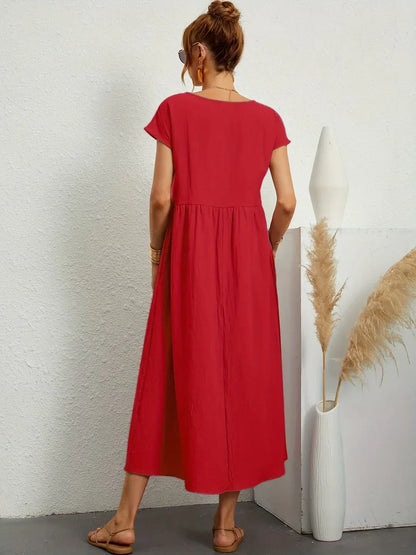 Gabriela - Vestido midi fluido de elegancia atemporal