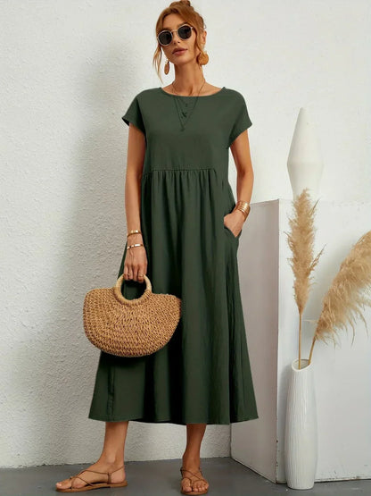 Gabriela - Vestido midi fluido de elegancia atemporal