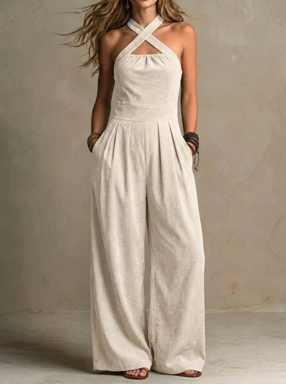 Kira - Mono elegante con escote cruzado