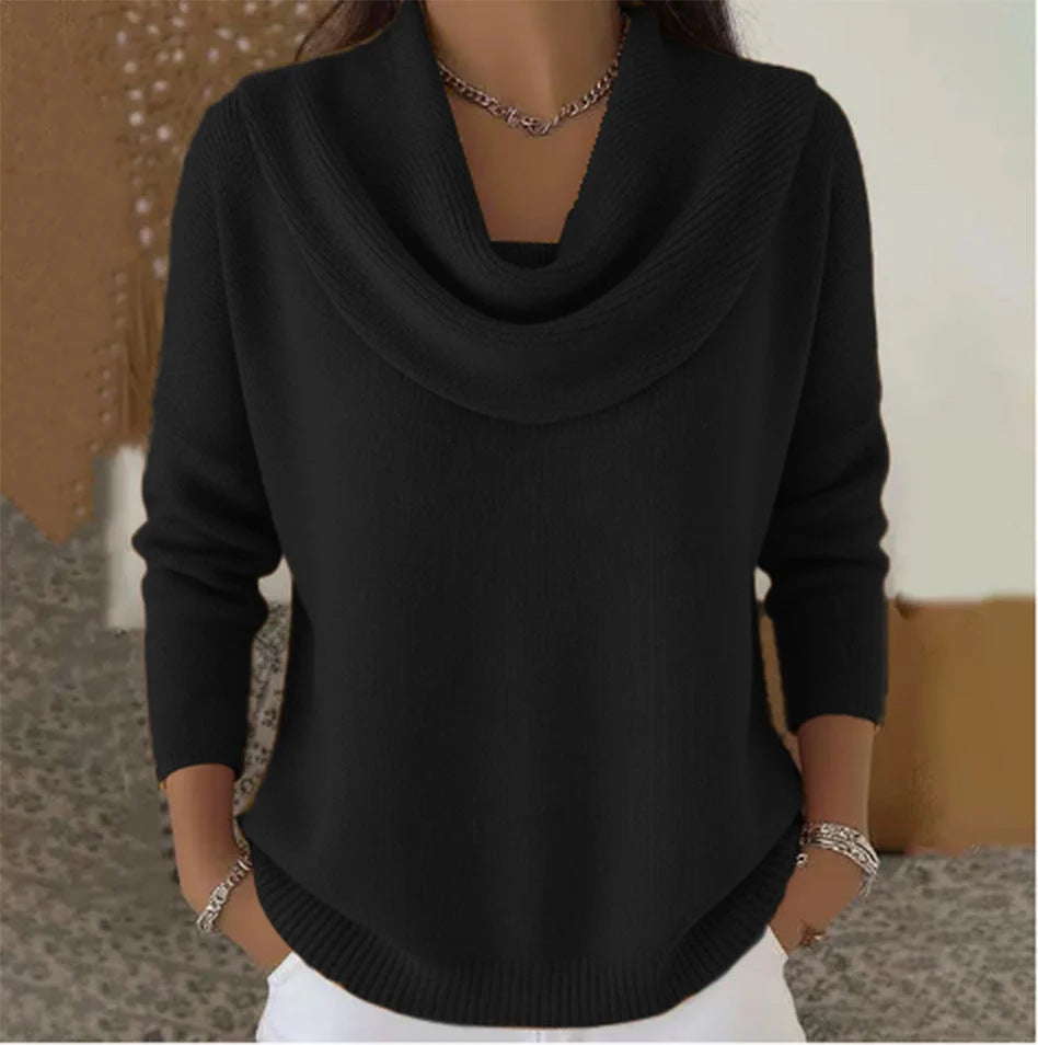 Julieta | Jersey con cuello drapeado