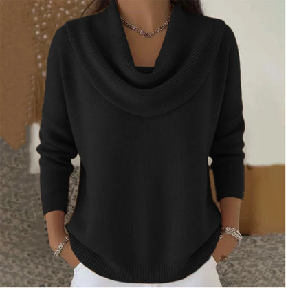 Julieta | Jersey con cuello drapeado