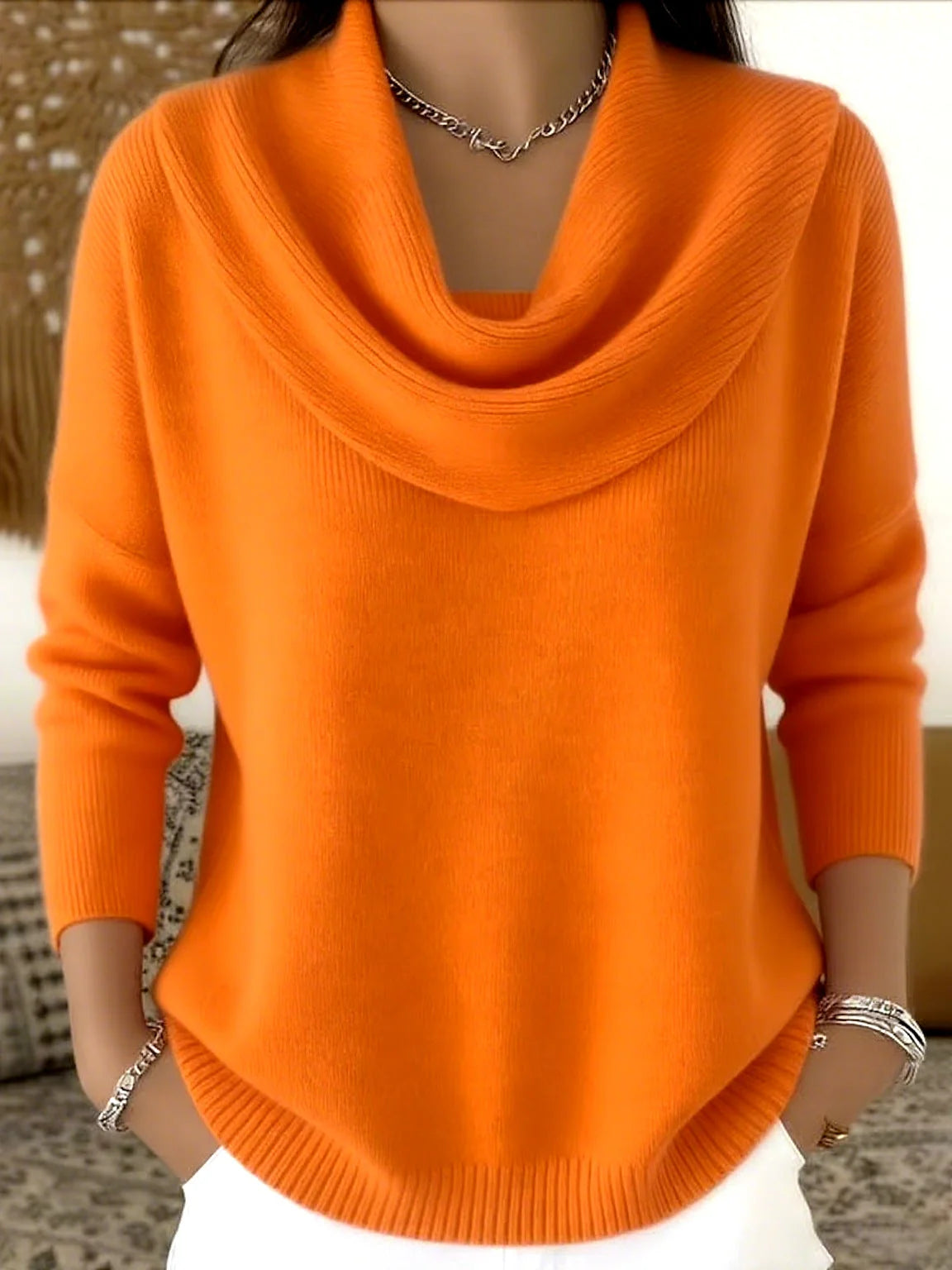 Julieta | Jersey con cuello drapeado