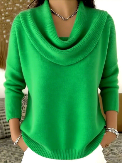 Julieta | Jersey con cuello drapeado