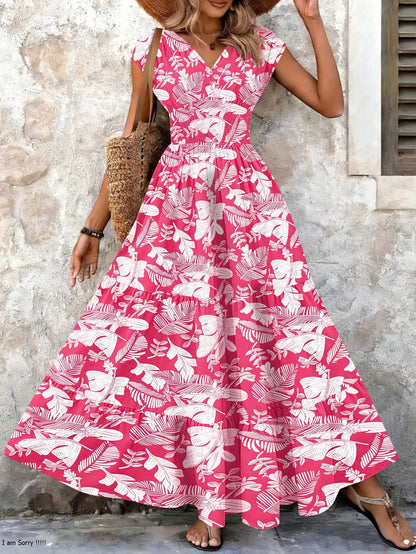 Lorena | Vestido maxi barroco con escote en V