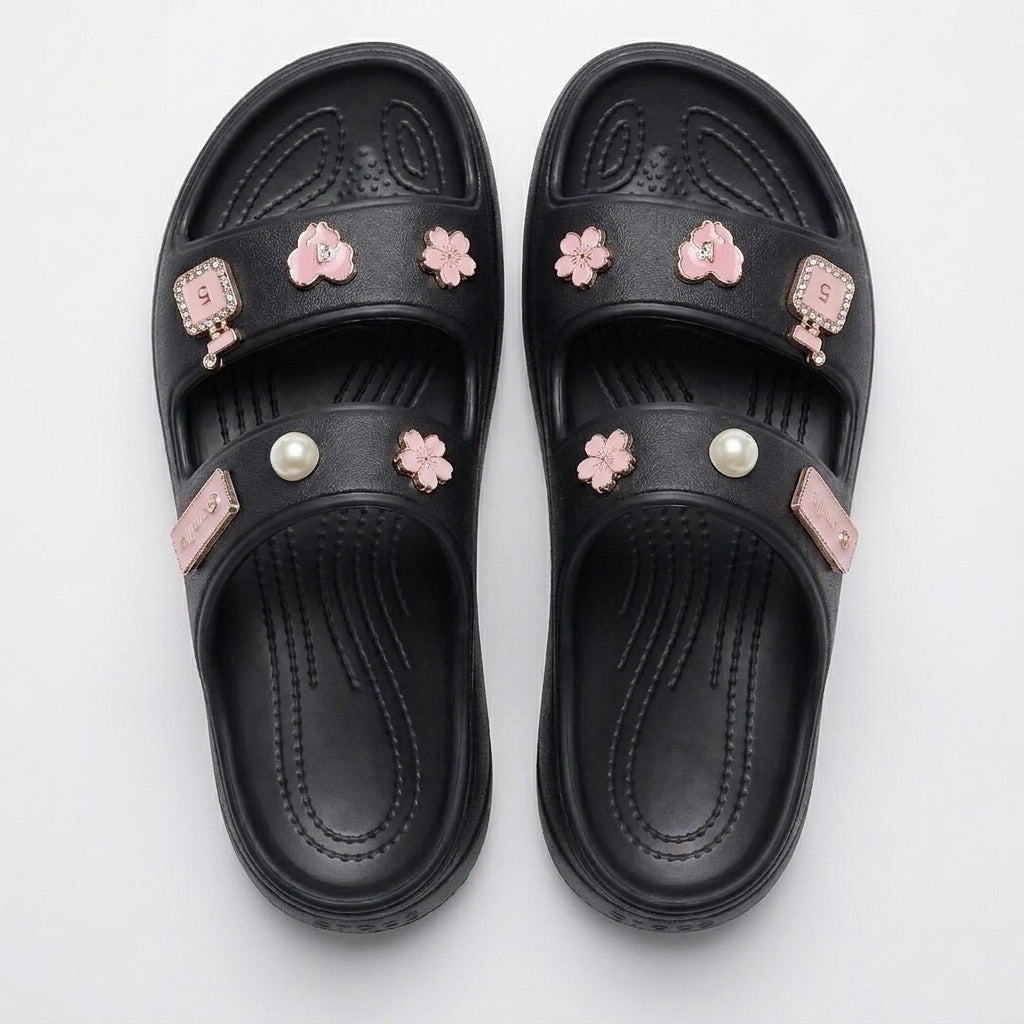 Sandalias de Plataforma con Pines Decorativos