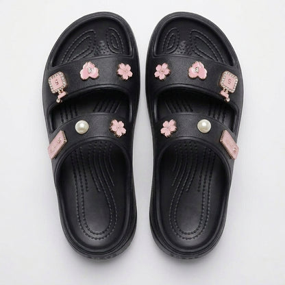 Sandalias de Plataforma con Pines Decorativos