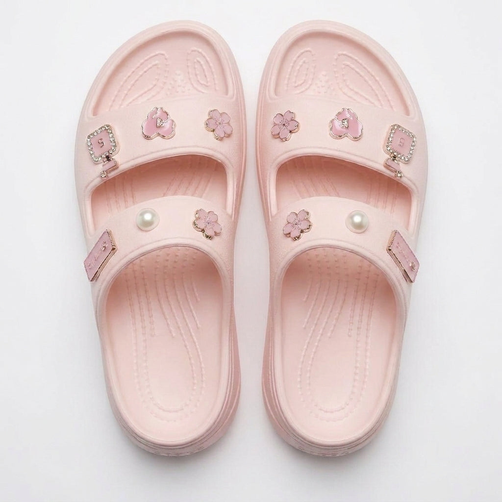 Sandalias de Plataforma con Pines Decorativos