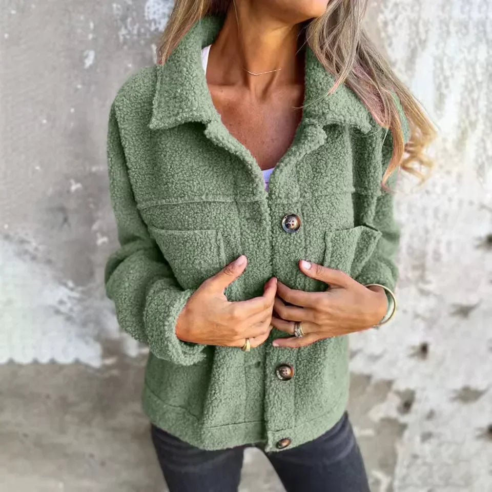 Selina - Chaqueta de lana con textura suave