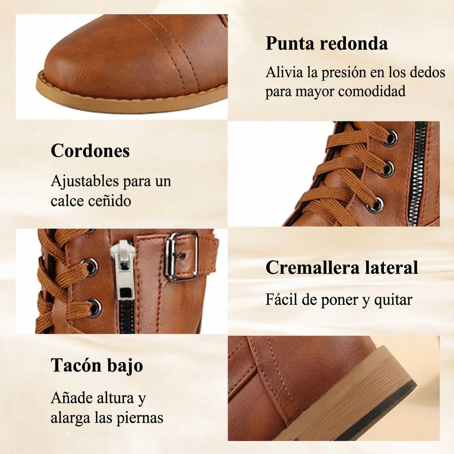 Silvia - Botas con soporte plantar de puntera redonda