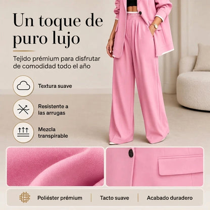 Amaia - Conjunto de blazer y pantalón de corte ancho