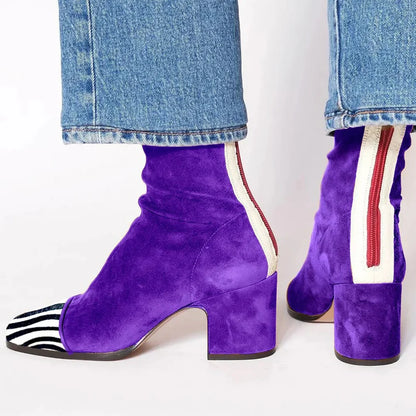 Isara - Botines elegantes de tacón cuadrado