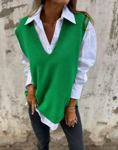 Naira - Chaleco de punto cómodo