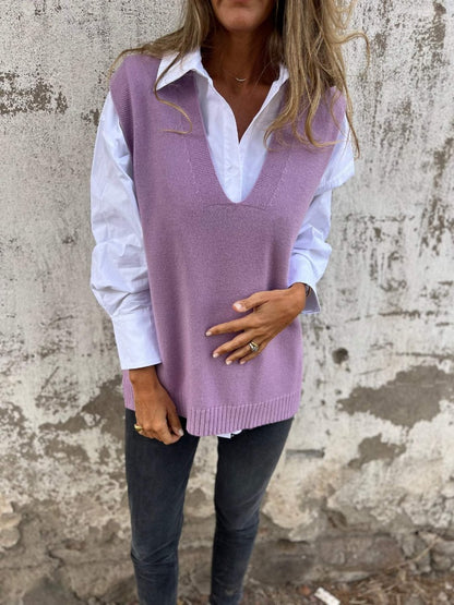 Naira - Chaleco de punto cómodo