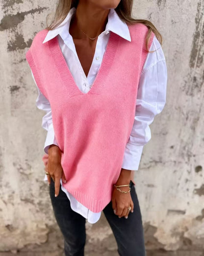 Naira - Chaleco de punto cómodo