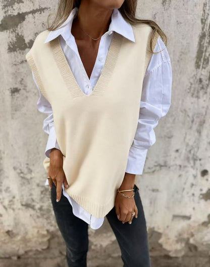 Naira - Chaleco de punto cómodo