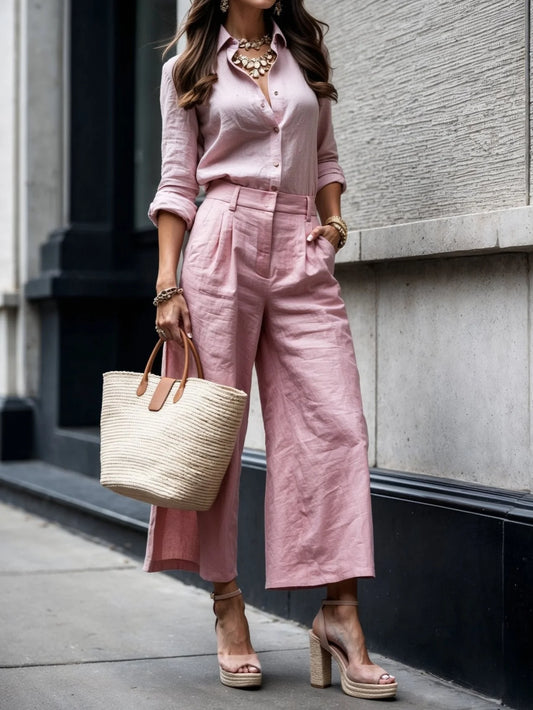 Lucía - Conjunto de camisa y pantalón capri