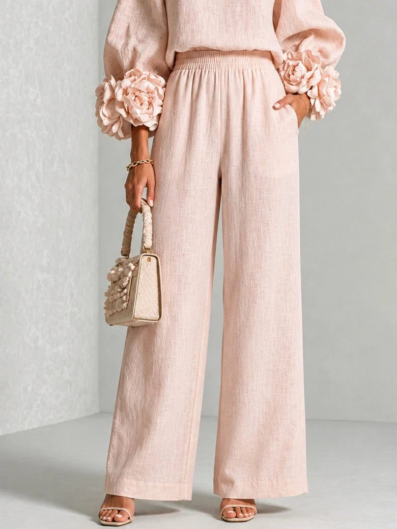 Rosalía - Conjunto de dos piezas con puños florales