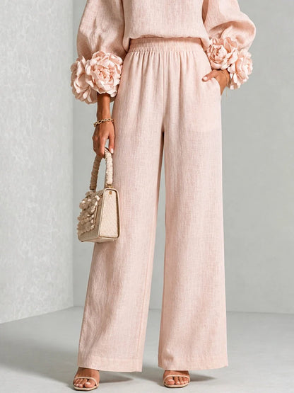 Rosalía - Conjunto de dos piezas con puños florales