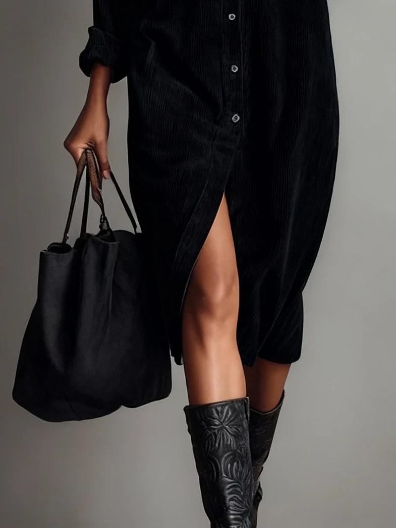 Altea - Vestido Midi holgado de Pana