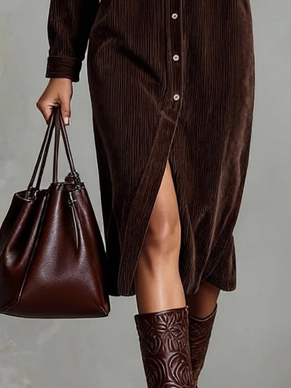 Altea - Vestido Midi holgado de Pana