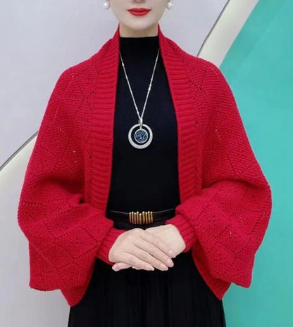 Elea - Chaleco tipo chal de punto