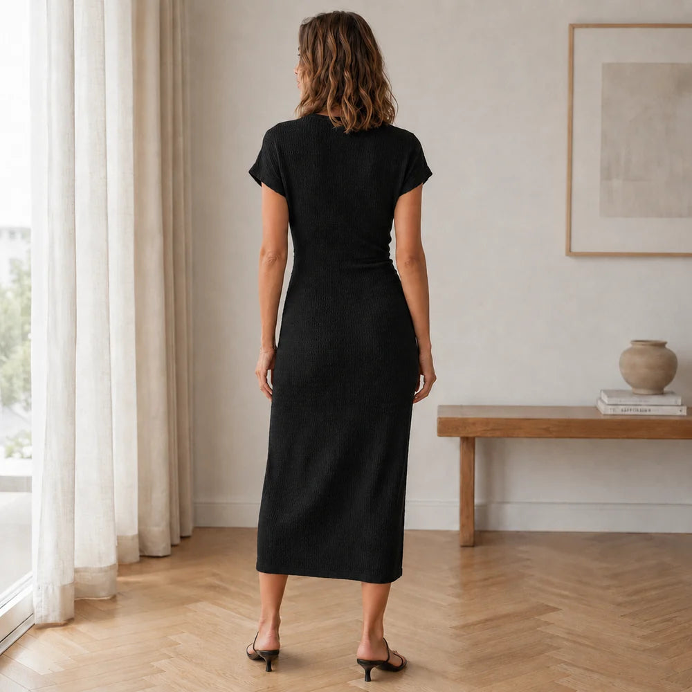 Silvia – Vestido midi con detalle anudado