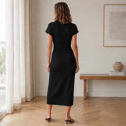 Silvia – Vestido midi con detalle anudado