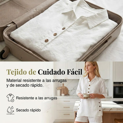 Elena - Conjunto veraniego de camisa amplia y short