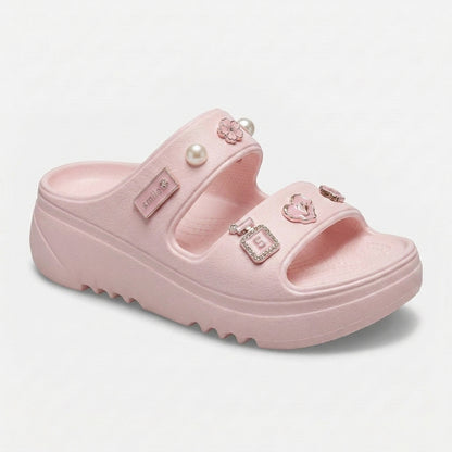 Sandalias de Plataforma con Pines Decorativos