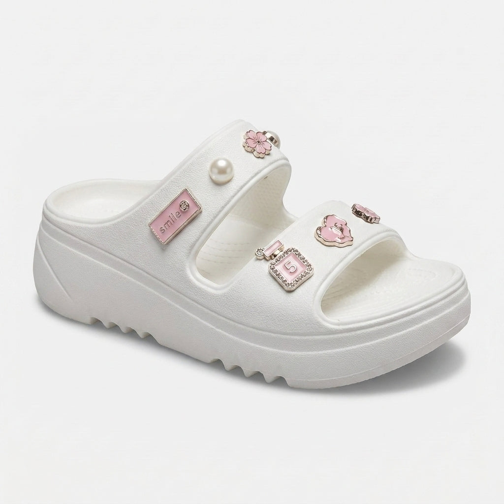 Sandalias de Plataforma con Pines Decorativos