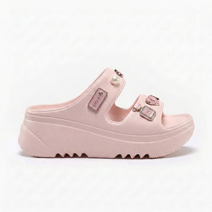 Sandalias de Plataforma con Pines Decorativos