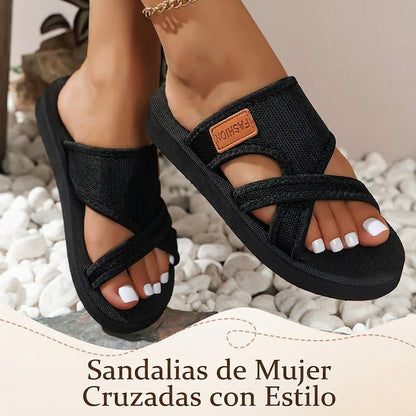 Mía - Sandalias de tiras cruzadas ligeras y cómodas