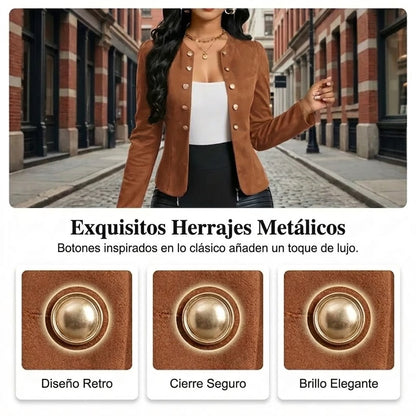 Sara - Chaqueta de mujer de imitación de ante