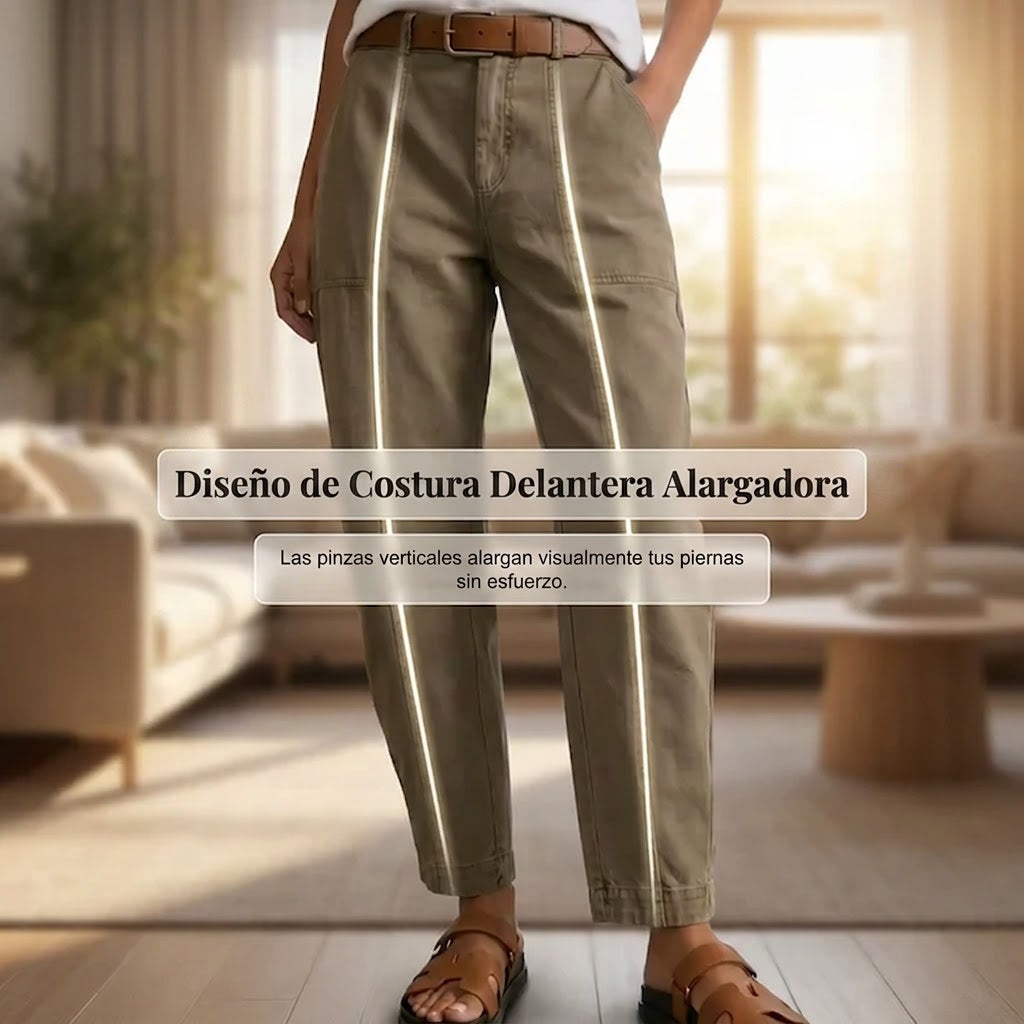 Gala - Pantalón utilitario de cintura alta entallado