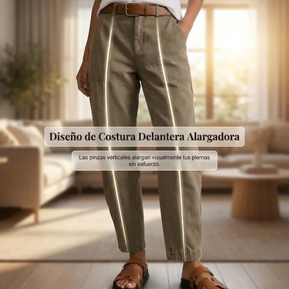 Gala - Pantalón utilitario de cintura alta entallado