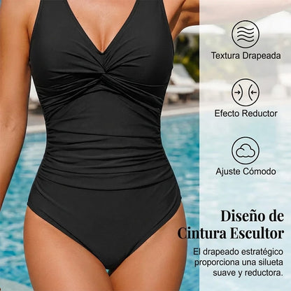 Marina - Bañador moldeador con escote en V
