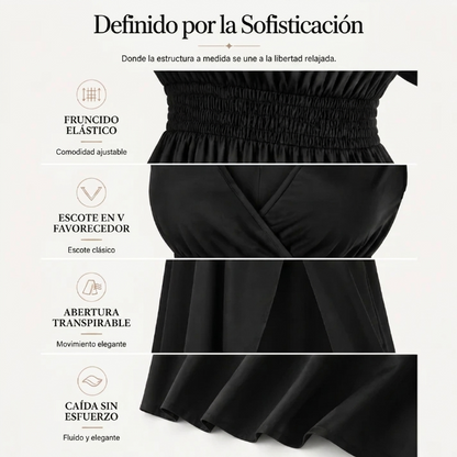 Aina - Vestido largo con escote en V